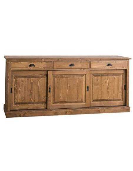 Credenza bassa tre ante scorrevoli e cassetti MS10B