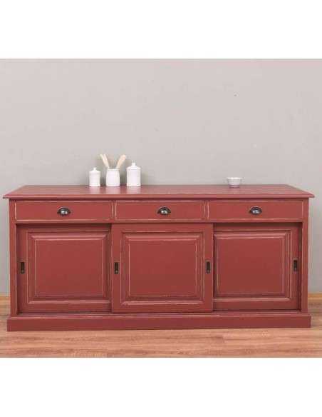 Credenza bassa tre ante scorrevoli e cassetti MS10B