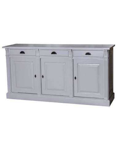 Credenza shabby chic bassa 3 ante e cassetti MS023B