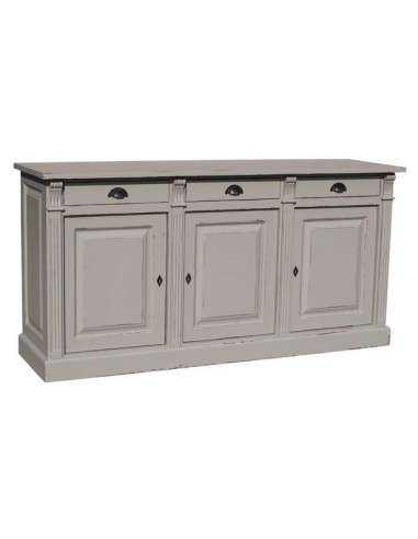 Credenza shabby chic bassa 3 ante e cassetti MS023B