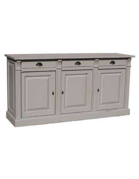 Credenza shabby chic bassa 3 ante e cassetti MS023B