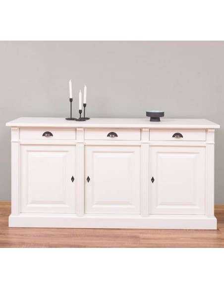 Credenza shabby chic bassa 3 ante e cassetti MS023B