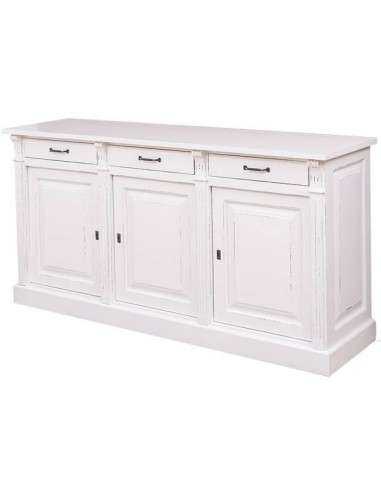 Credenza shabby chic bassa 3 ante e cassetti MS023B