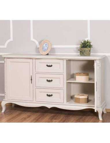 Credenza shabby chic romantica in legno massello MS648