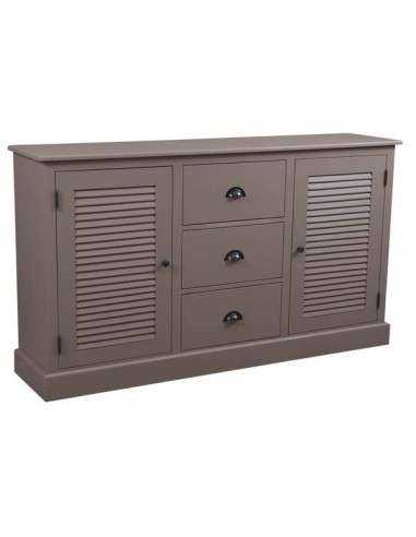 credenza bassa stile country con due ante a persiana con cassetti legno colorato o naturale MS569