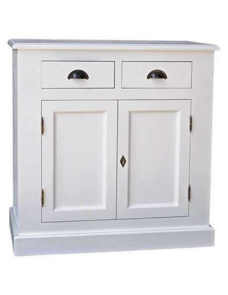 Credenza country colorata o rustica con doppia anta e due cassetti H93cm MS70B