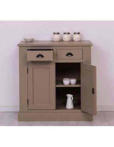 Credenza country colorata o rustica con doppia anta e due cassetti H93cm MS70B