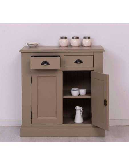 Credenza country colorata o rustica con doppia anta e due cassetti H93cm MS70B