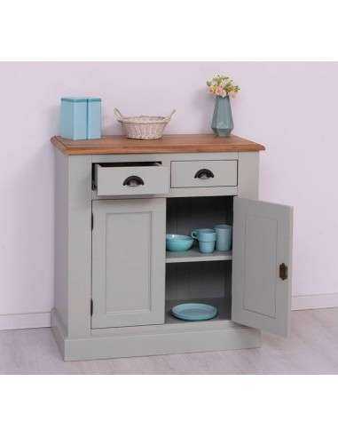 Credenza country colorata o rustica con doppia anta e due cassetti H93cm MS70B