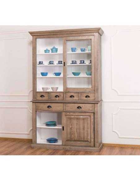 Credenza ante scorrevoli e cassetti provenzale colorata MS172