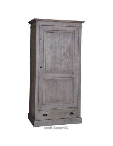 Armadio legno colorato anta singola e cassetto MS293