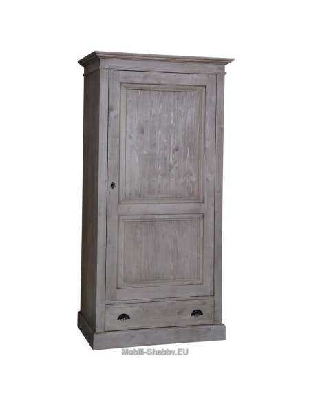 Armadio legno colorato anta singola e cassetto MS293