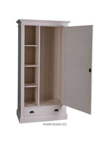 Armadio legno colorato anta singola e cassetto MS293