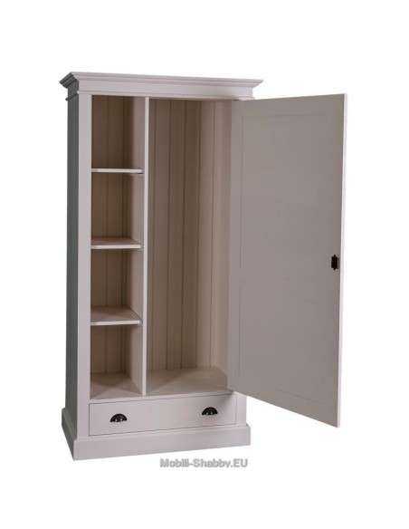 Armadio legno colorato anta singola e cassetto MS293