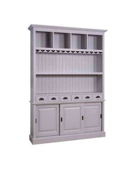 credenza porta bicchieri e bottiglie legno MS2364