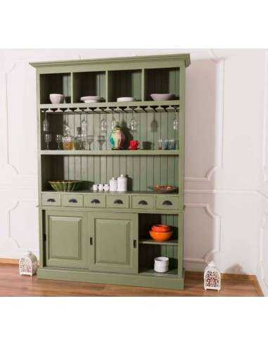 credenza porta bicchieri e bottiglie legno MS2364