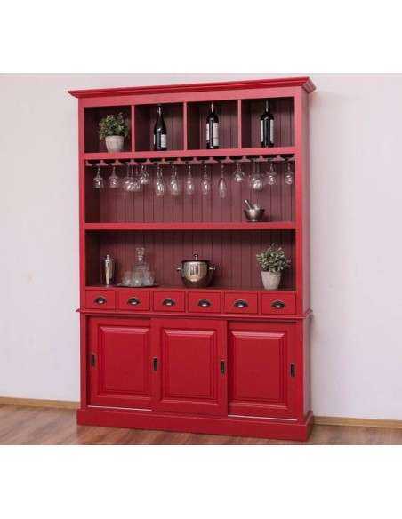 credenza porta bicchieri e bottiglie legno MS2364