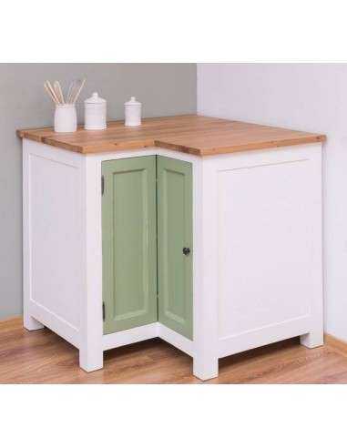 Cucina country modulo angolare stile nordico colorato o naturale MS458