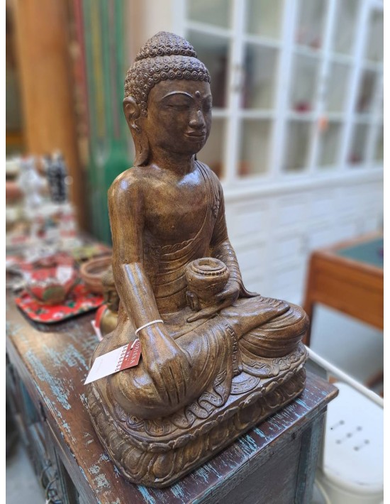 Statua Buddha polvere pietra