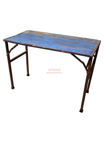 Tavolo ferro e legno pieghevole