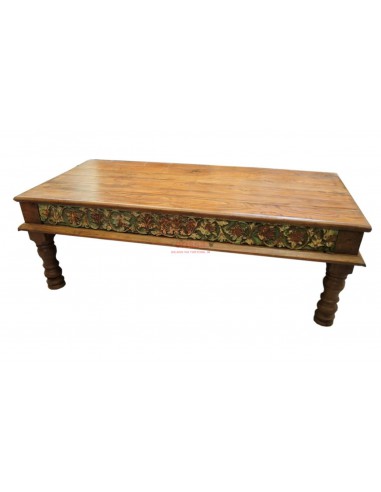 Tavolo in legno di teak intagliato