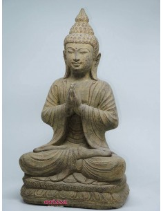 Statua Buddha polvere pietra H 48