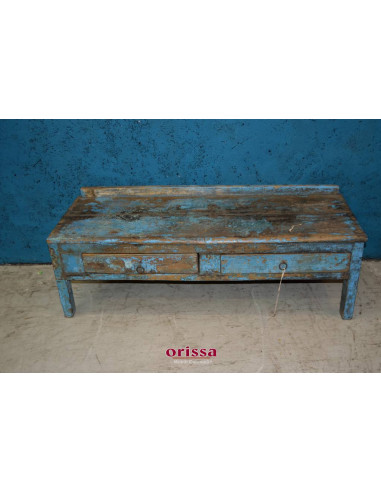 Tavolino shabby colore blu