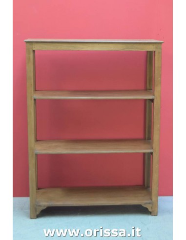 Scaffale libreria rustico legno massello CX052 - Orissa Mobili Coloniali