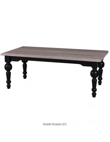 Tavolino legno massello shabby chic 120cm