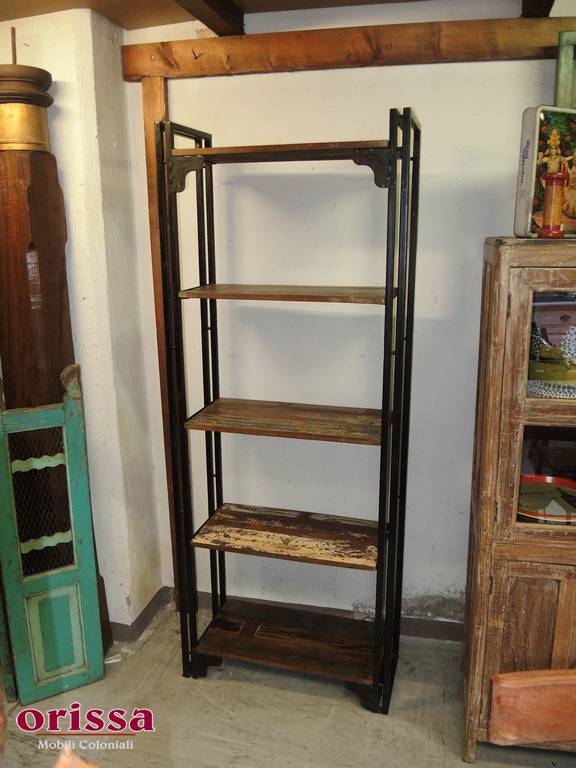 Libreria industriale ferro legno massello recupero - Arredamento e  Casalinghi In vendita a Brescia